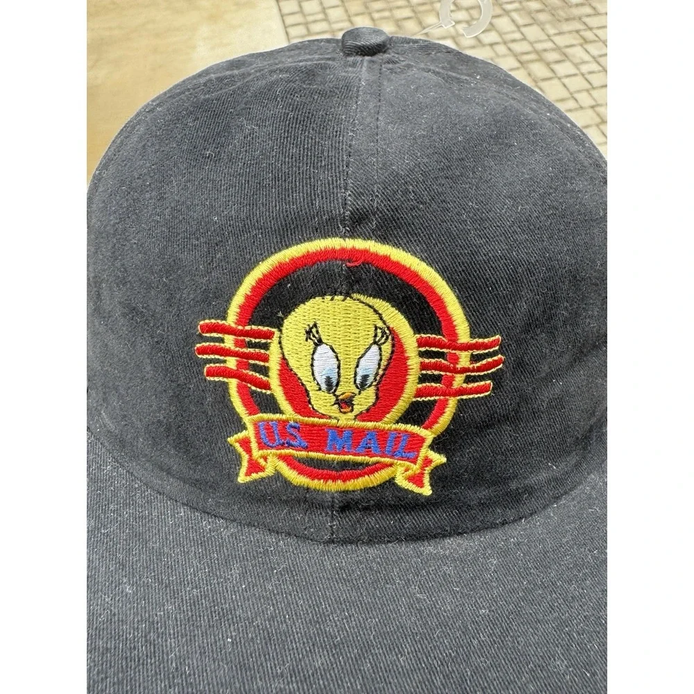 Tweety Bird Bugs‎ Bunny US Stamp Mail Hat Vintage 90s Made in USA Post Office